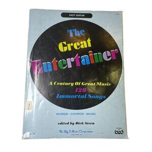 The great Entertainer Easy Guitar Sheet Music Song Book  Dick Stern 1974 u